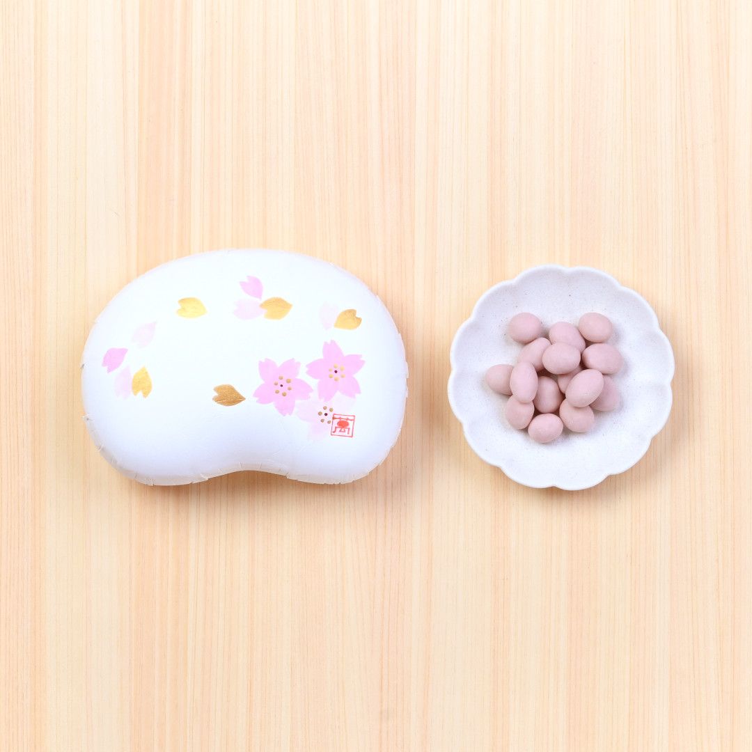 春豆（豆箱入り） 絵柄：ありがとう桜｜【公式】まめや金澤萬久