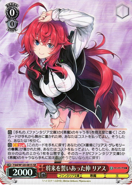 こ*こ様 ws ヴァイスシュヴァルツ 魔性の微笑み リアス FBRサイン こ