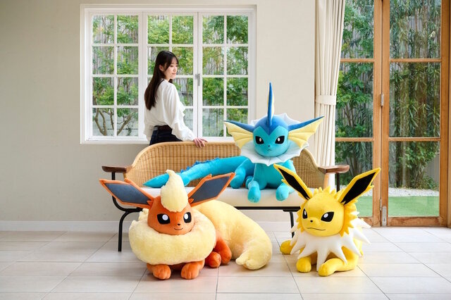 ポケモン』イーブイとのサイズ差にビックリ！シャワーズ、サンダース