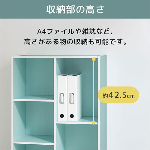 カラーボックス 2列 3段+2段 本棚 ラック おしゃれ ぼん家具 ABR920093