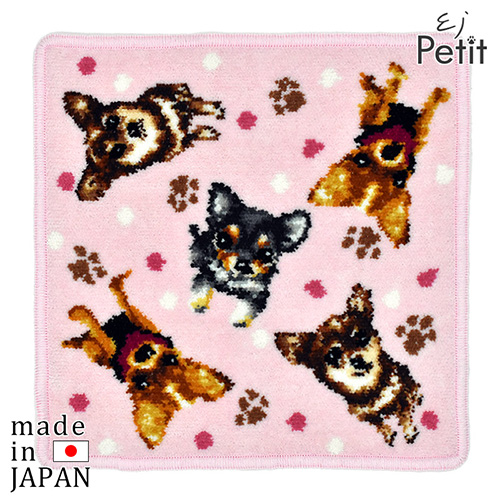 総柄チワワ ハンカチ CZGDCSH2-PK | ソノタゲンセン | GREEN DOG & CAT