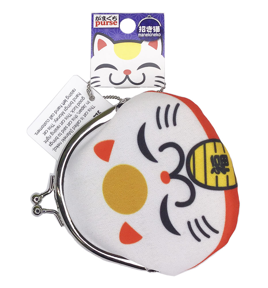 和柄がまぐち 招き猫 ◇｜インバウンド品(外国語表記)｜オリジナル