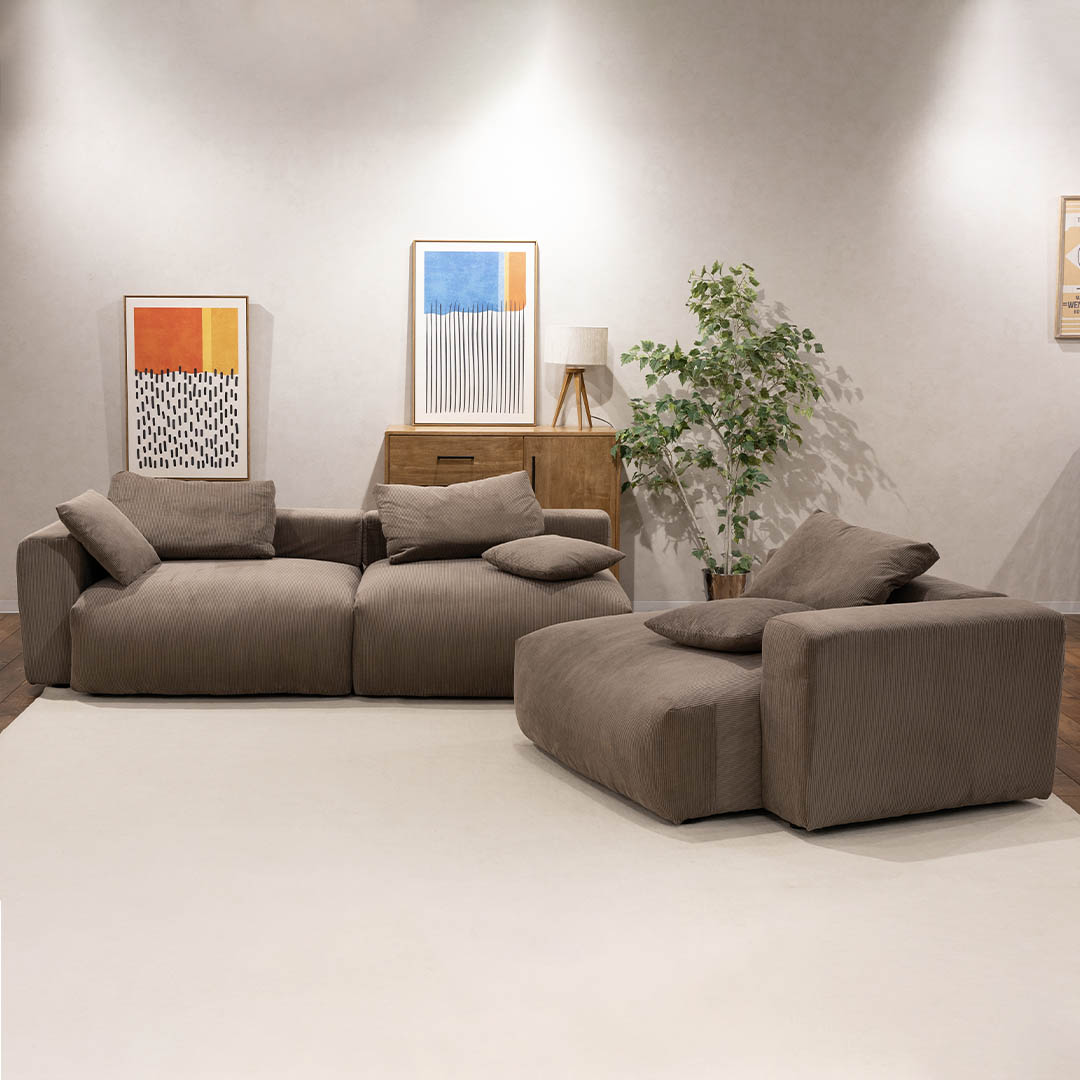 DULTON ONLINE SHOP | BIG CORDUROY SOFA LEFT COUCH WITH ARM(LEFT