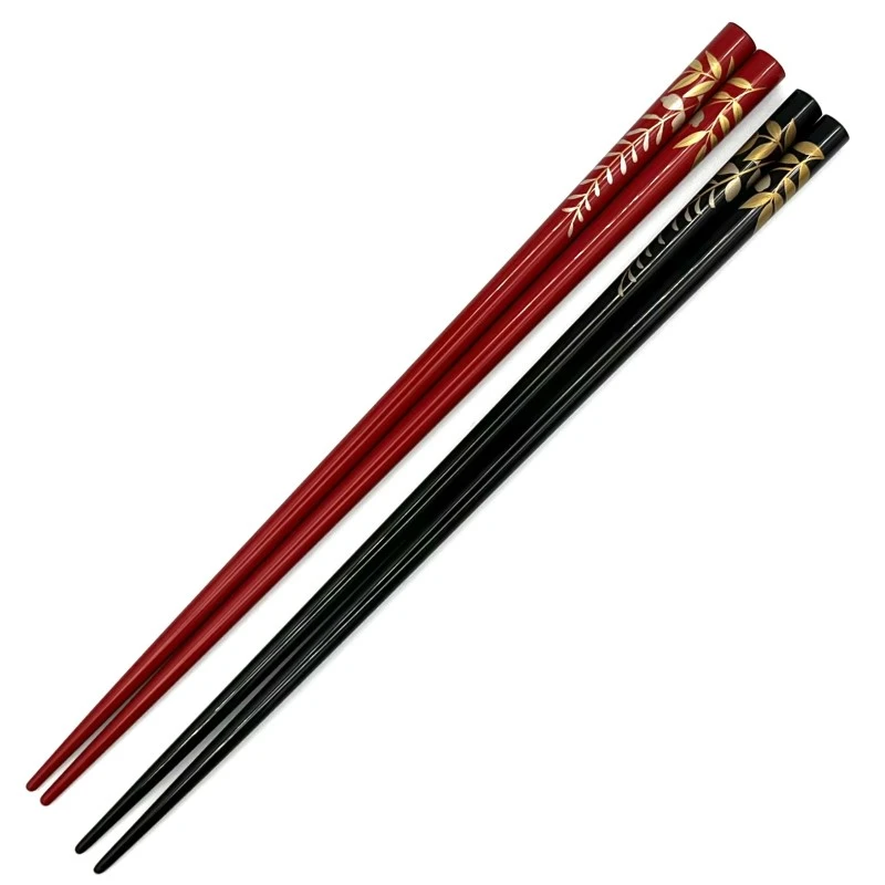 送料無料】輪島塗 蒔絵箸 藤 夫婦箸セット【桐箱入】 - お買い物｜日本