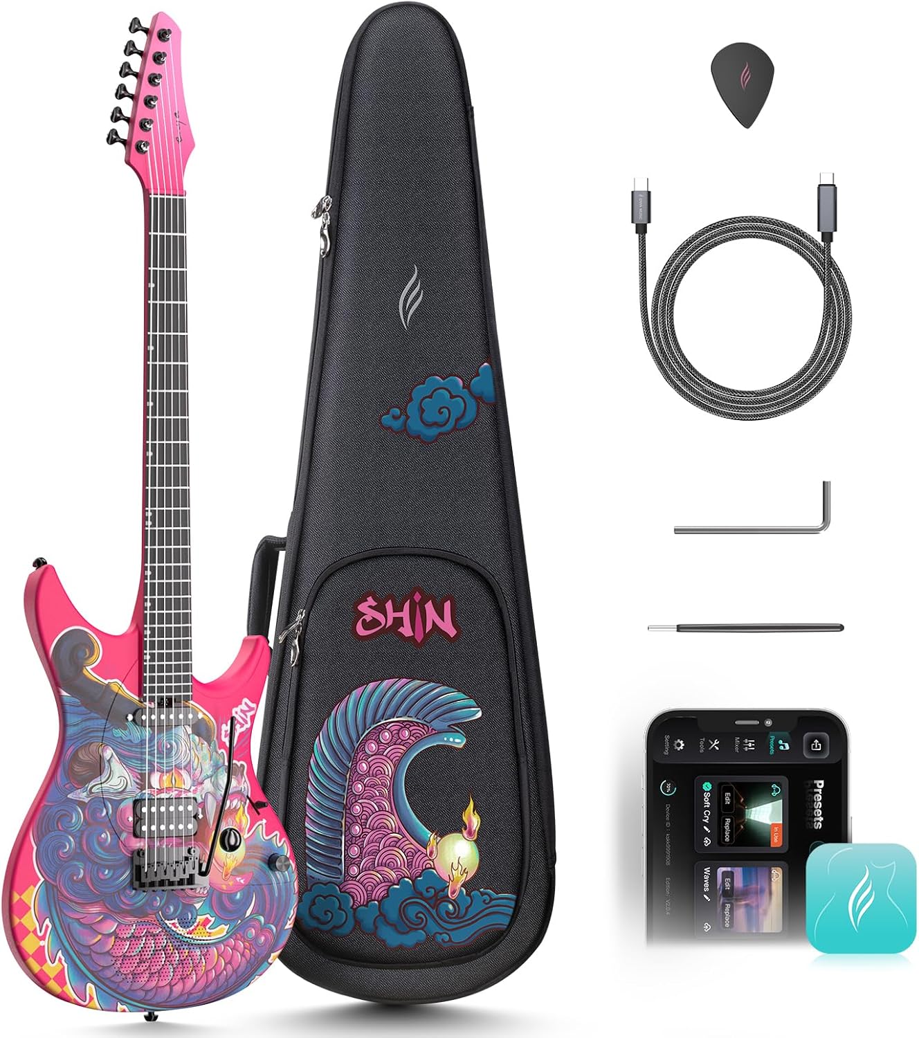 Enya Inspire: Carbon Fiber Super Strat Smart Guitar