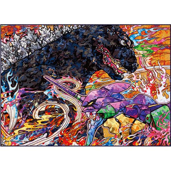 ゴジラ対エヴァンゲリオン】村上隆イラスト ポートレートタオル