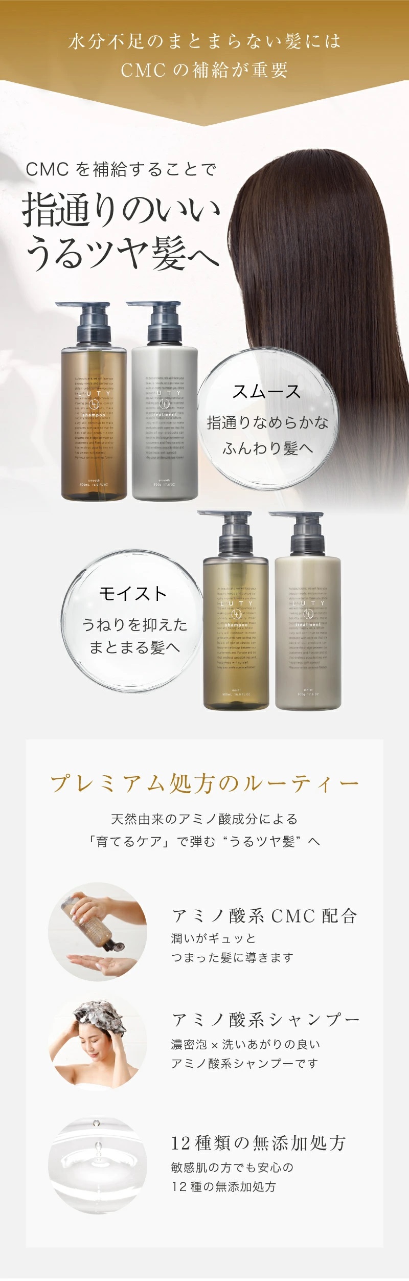 LUTY ルーティー トリートメント モイスト/スムース 500g