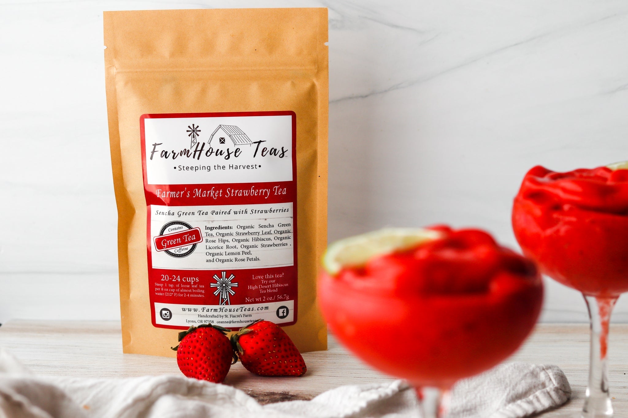 Farmer's Market Strawberry Green Tea – Sencha Green Tea with