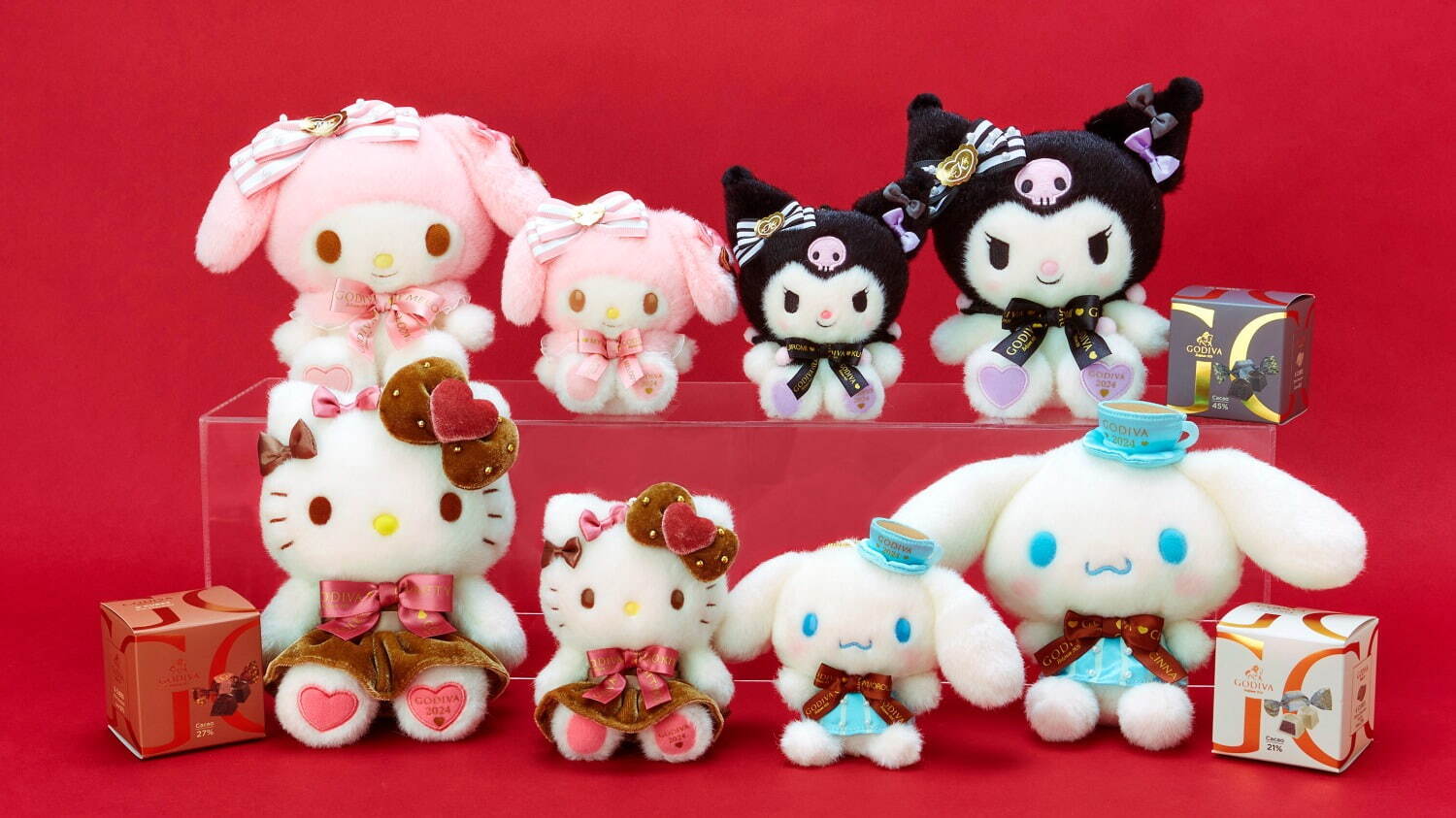 ゴディバ×サンリオ24年バレンタイン、「ハローキティ」や「クロミ