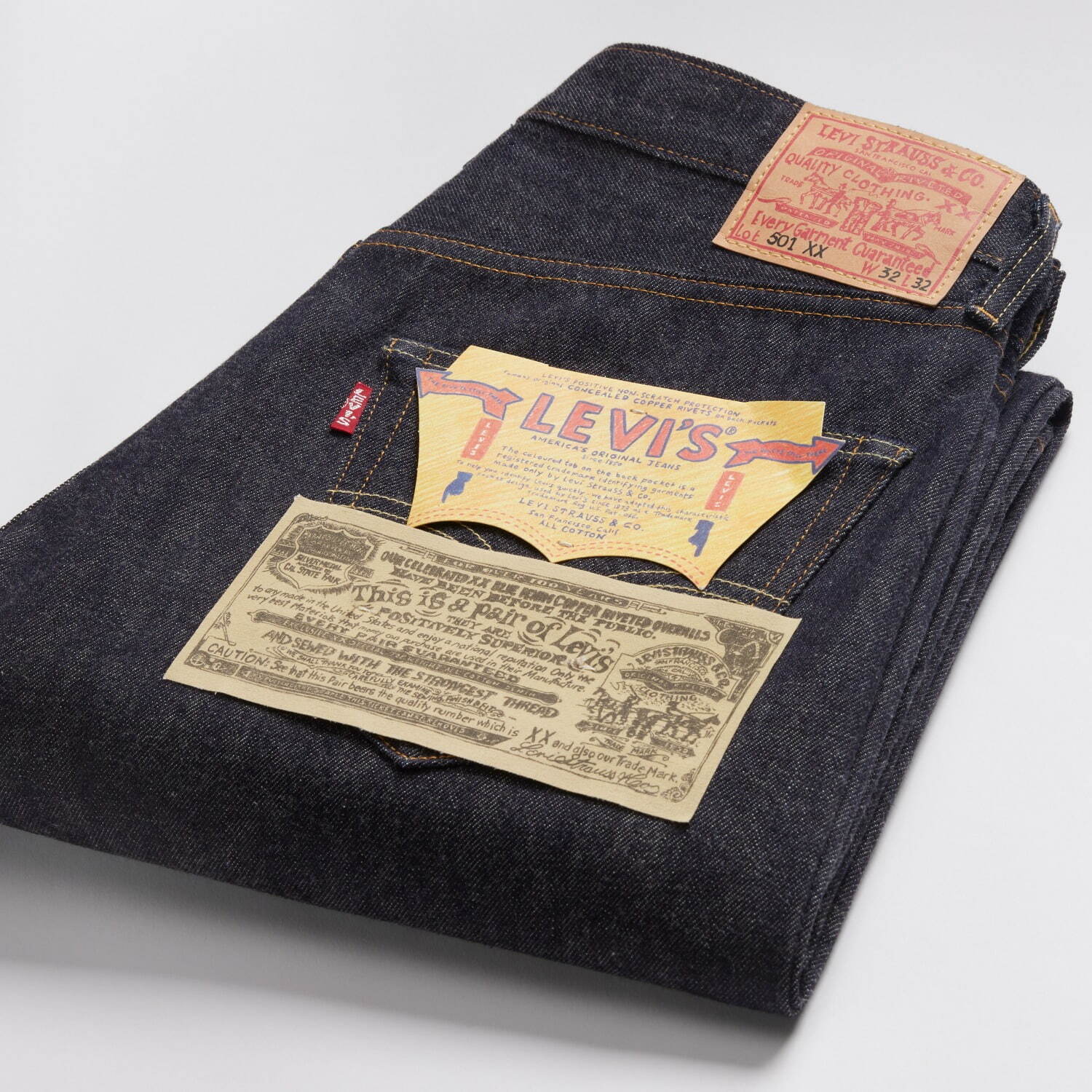 リーバイスのジーンズ「501」に手描きラベルの新作、バックパッチや