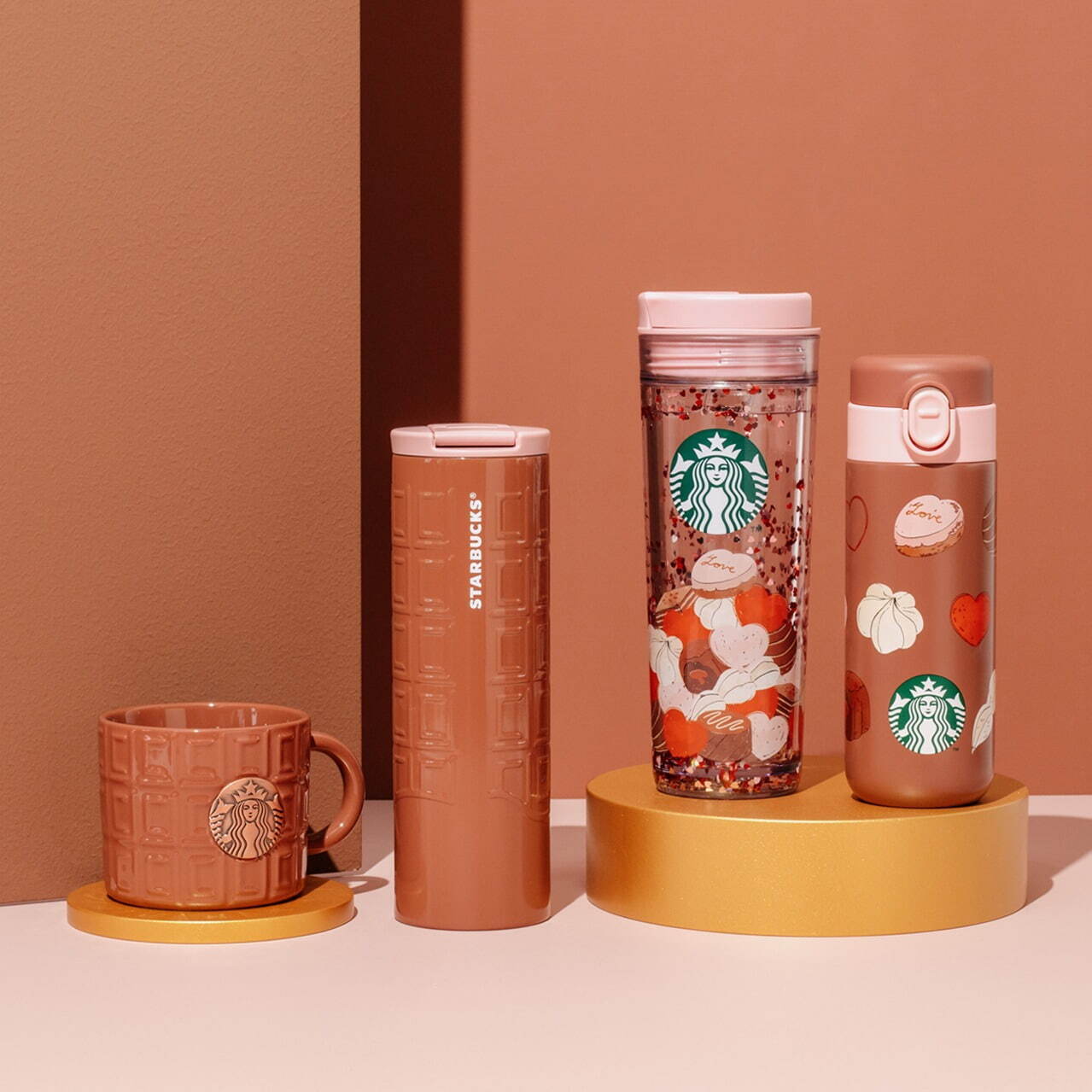 スターバックス新作“チョコ×ハート”モチーフの限定グッズ、“チョコバー