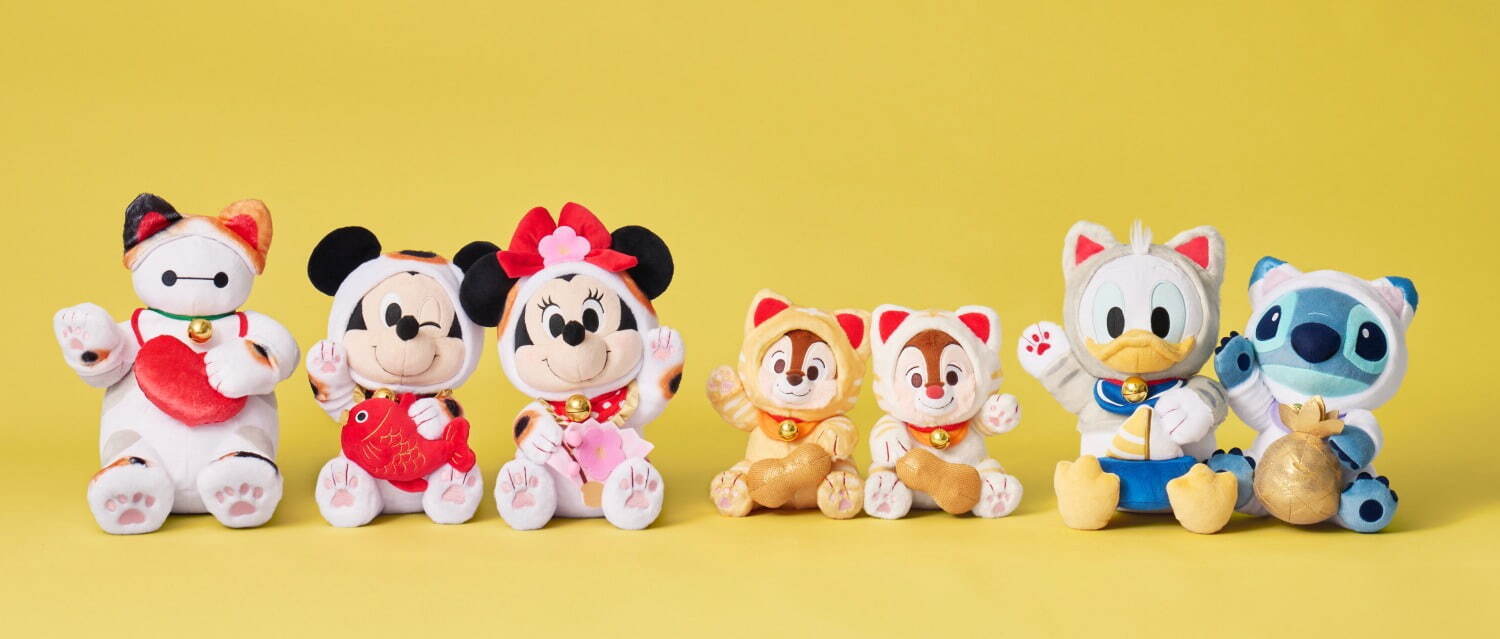 ディズニーストア25年お正月、“猫に扮する”ミッキーのぬいぐるみや新春