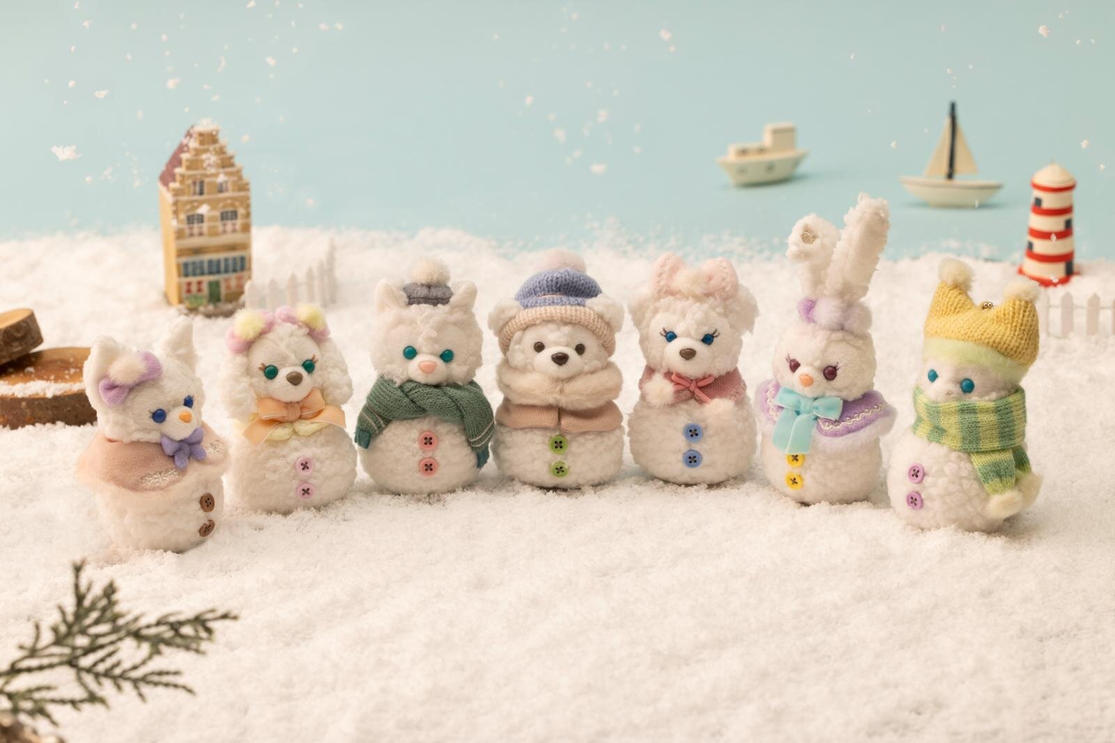 ダッフィー＆フレンズ“雪遊び”グッズ・メニュー、雪だるまチャームなど