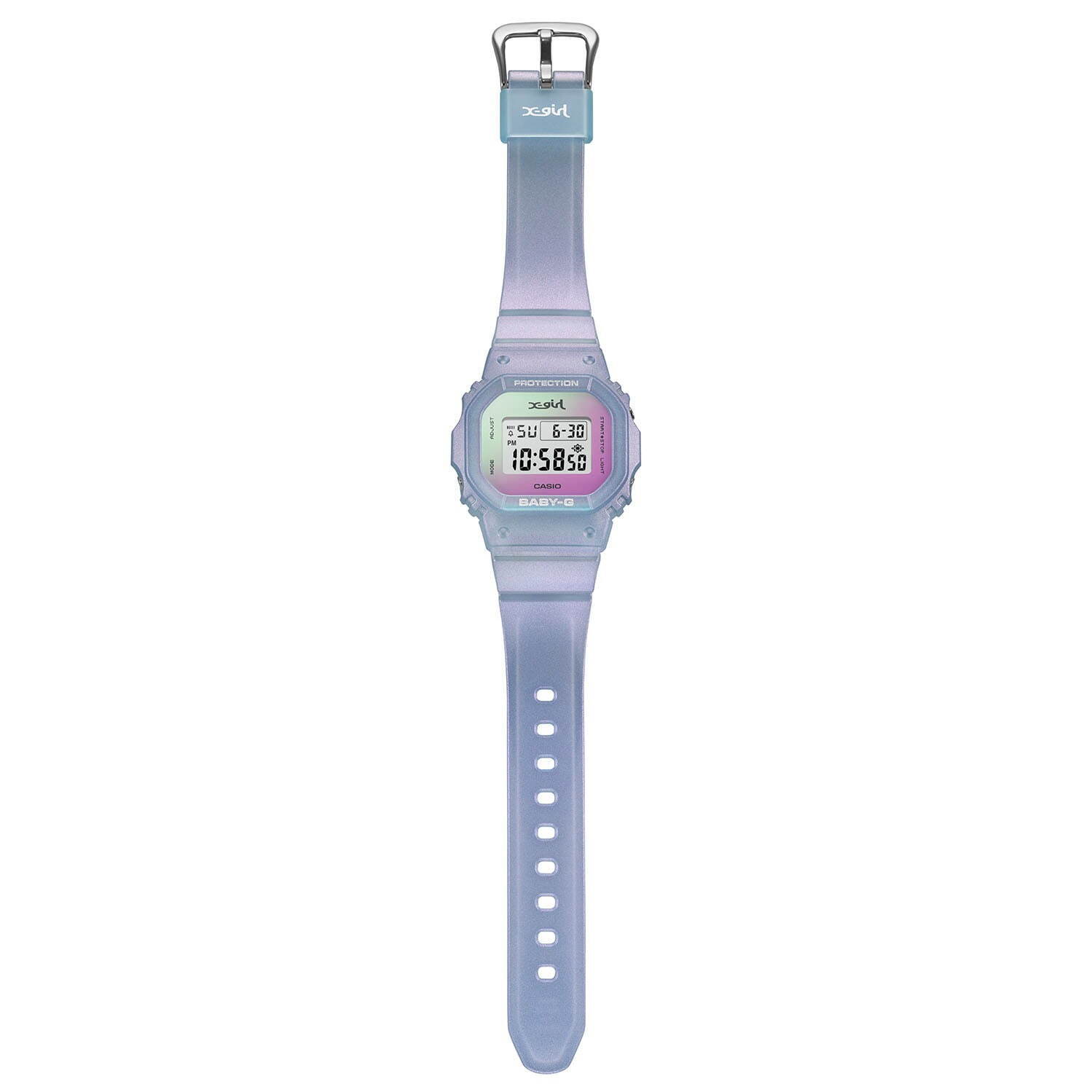 BABY-G×X-girlの腕時計、”ネオンカラー”輝く文字板×キラキラパールの