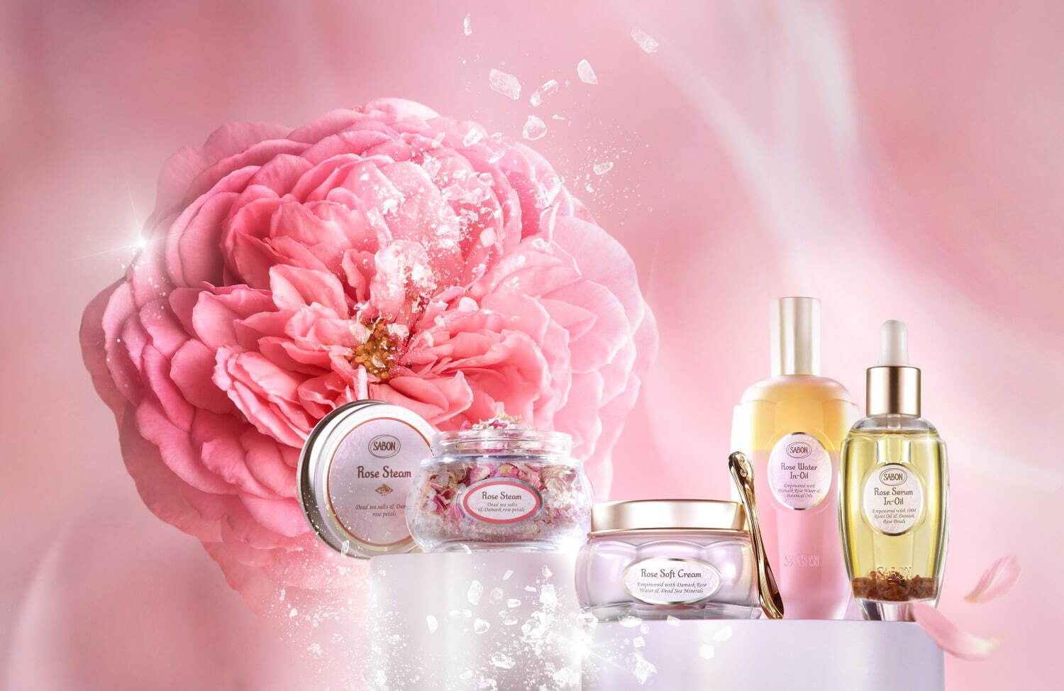SABON「ローズ フェイスケアライン」“ローズ香る”初の顔用スチーム