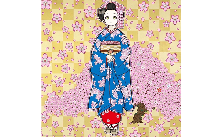京都の舞妓さん青に桜』村上隆／Takashi Murakami | 絵画・アート販売