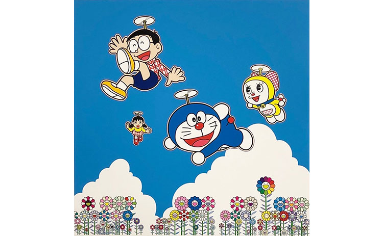 藤子F不二雄先生とタイムマシーンでどこまでも』村上隆 | 絵画・アート