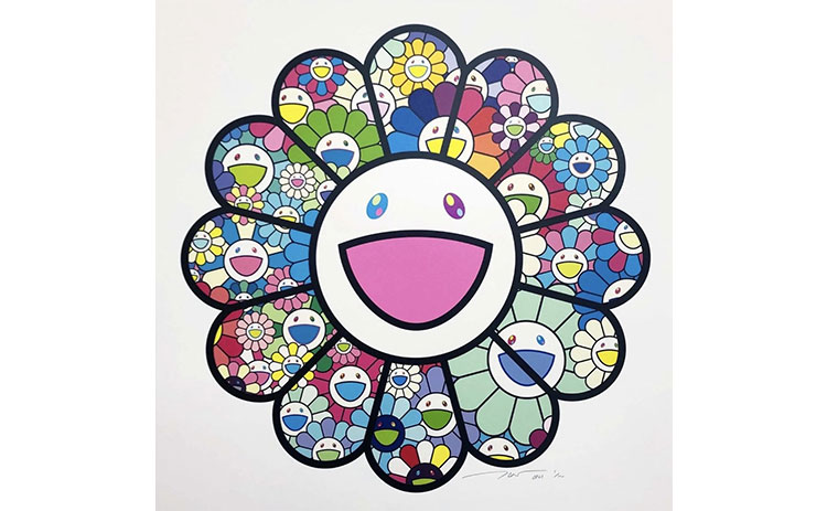 マルチカラースーパーフラットフラワーズ』村上隆 | 絵画・アート販売