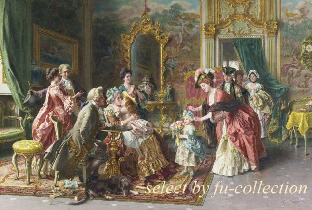 fu-collection】 ヨーロッパ名画 貴族・貴婦人 0259L 98×78 大型額絵