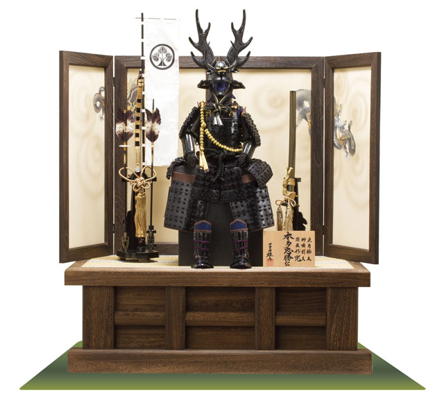 五月人形・2021年度五月人形 戦国武将 本多忠勝公 鎧兜飾り=小木