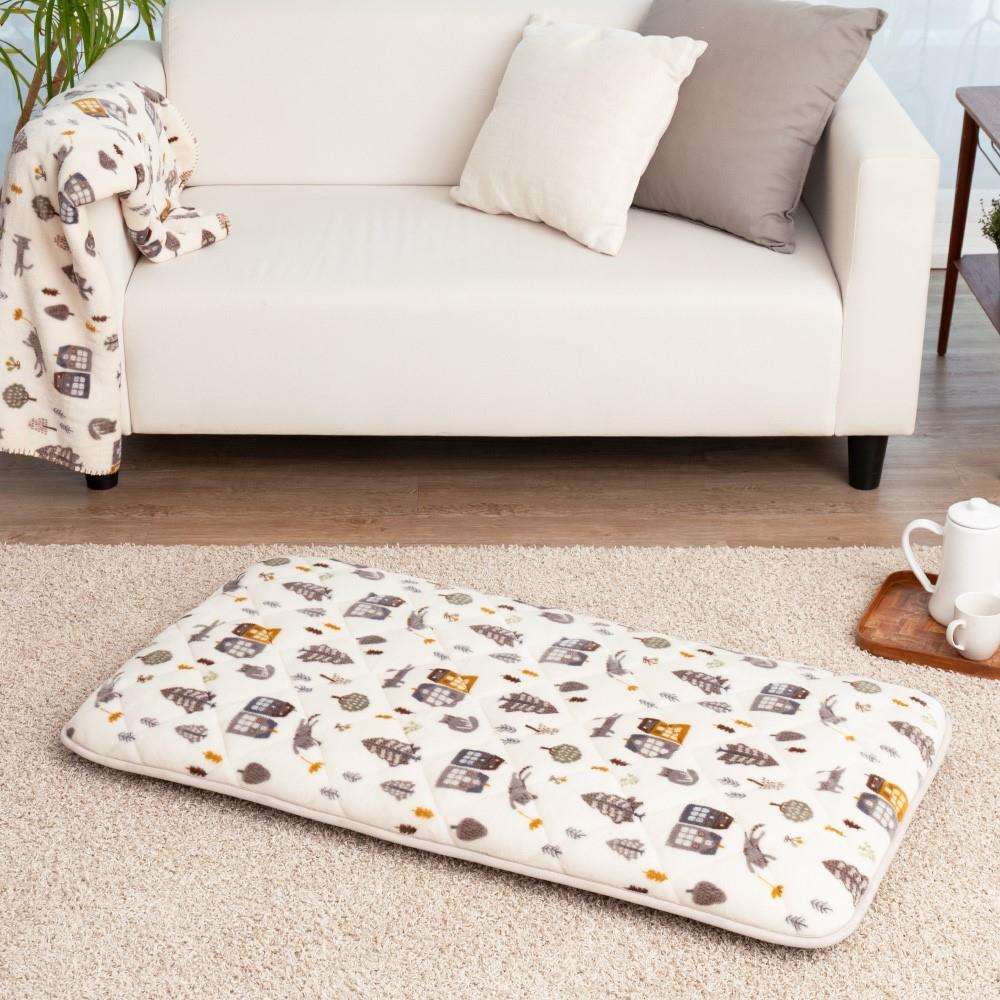 LIFELEX 3層ロングクッション ネコ60×110 IVO(ネコ): 家具・インテリア