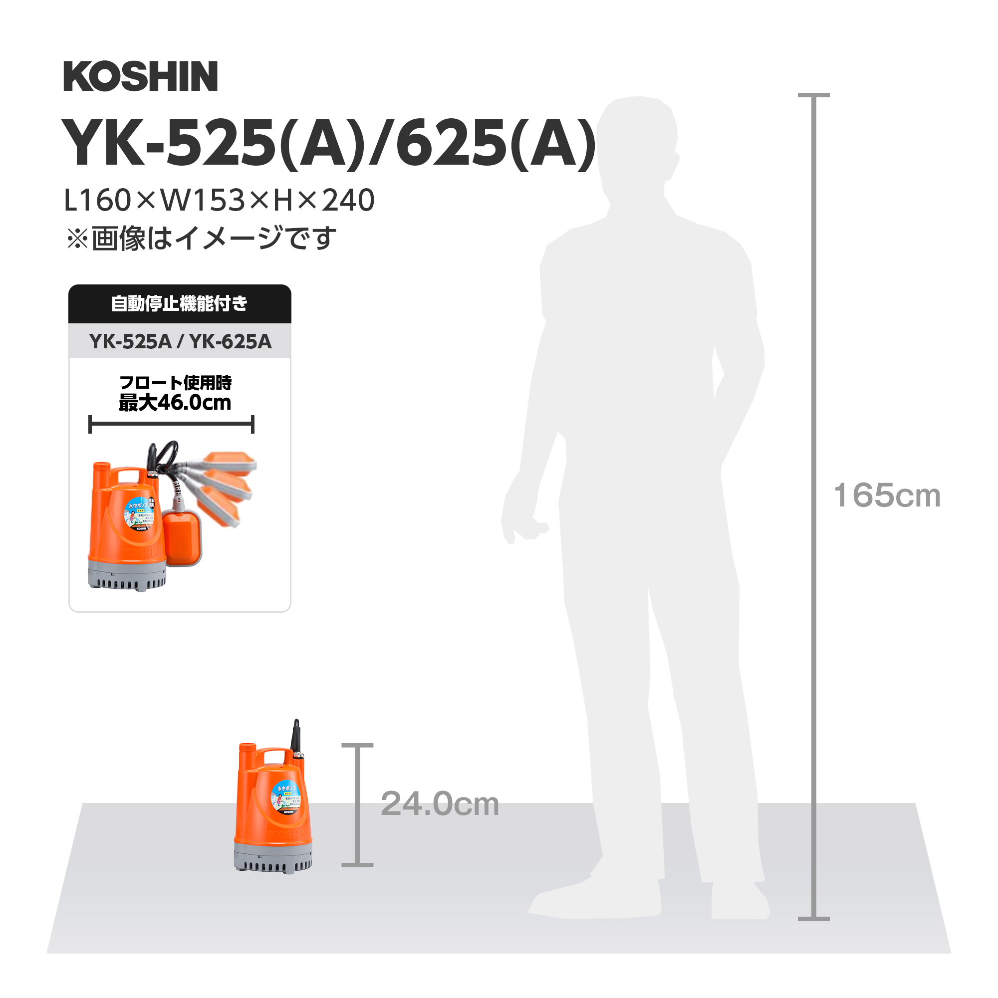 清水用水中ポンプ ポンディ YK-525A(YK-525A-AAA-0) YK-525A | 株式