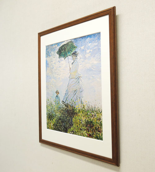 クロード・モネ 絵画 日傘をさす女 アートポスター 送料無料 【複製