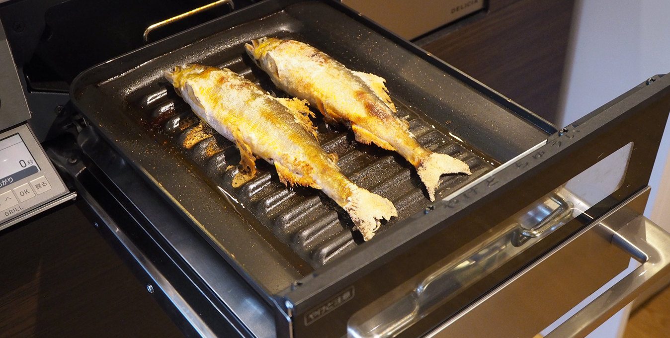 夏の旬の魚をリンナイのグリル専用調理容器ココットプレートで焼いてみた