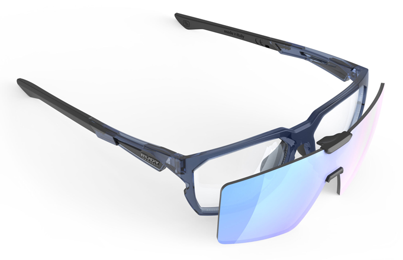 着脱可能なサンクリップで一瞬で視界をコントロール出来るRUDYPROJECT
