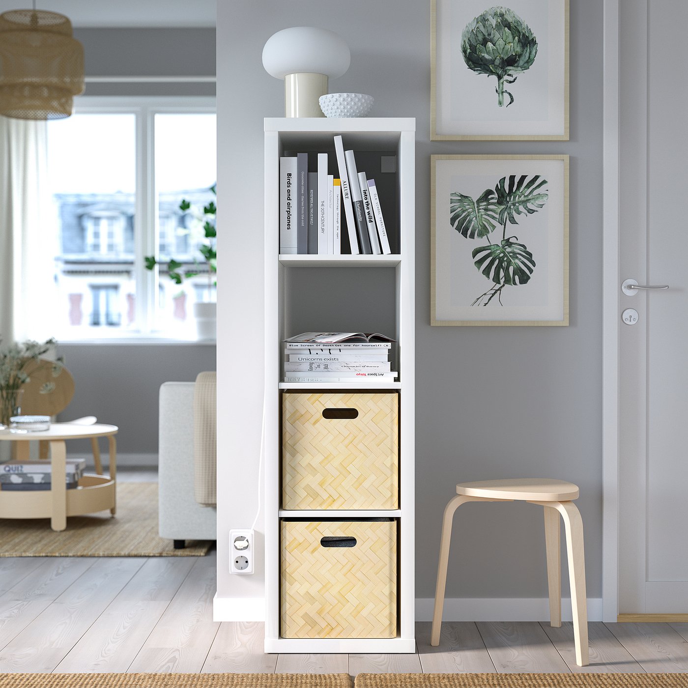 KALLAX カラックス シェルフユニット, ホワイト, 42x147 cm - IKEA