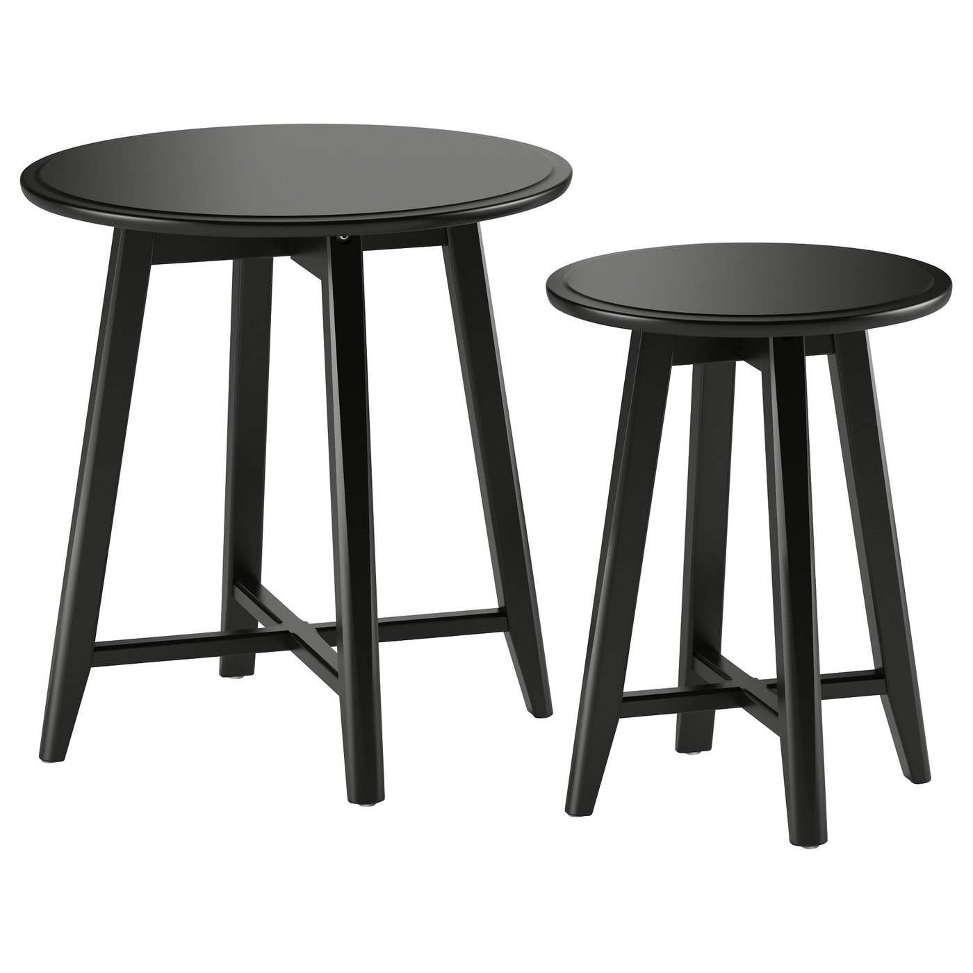 KRAGSTA クラーグスタ ネストテーブル2点セット, ブラック - IKEA