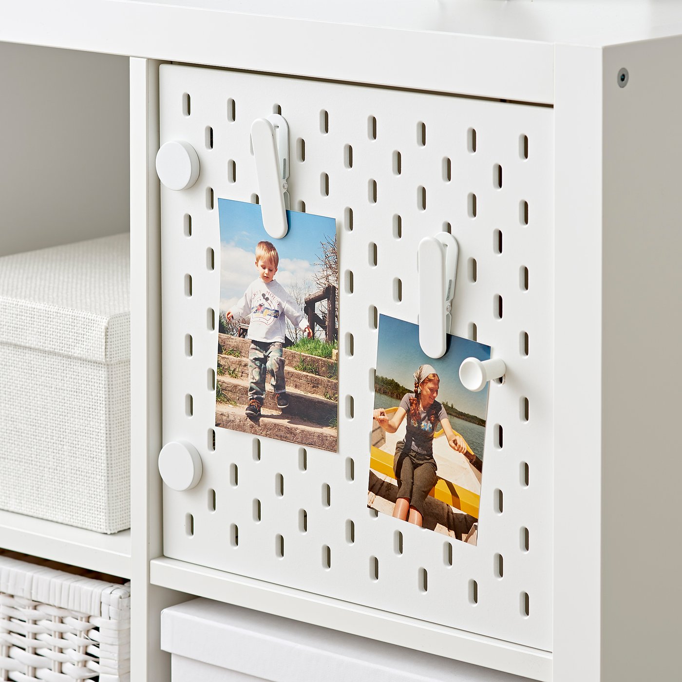 KALLAX カラックス インサート 有孔ボード付き, ホワイト - IKEA