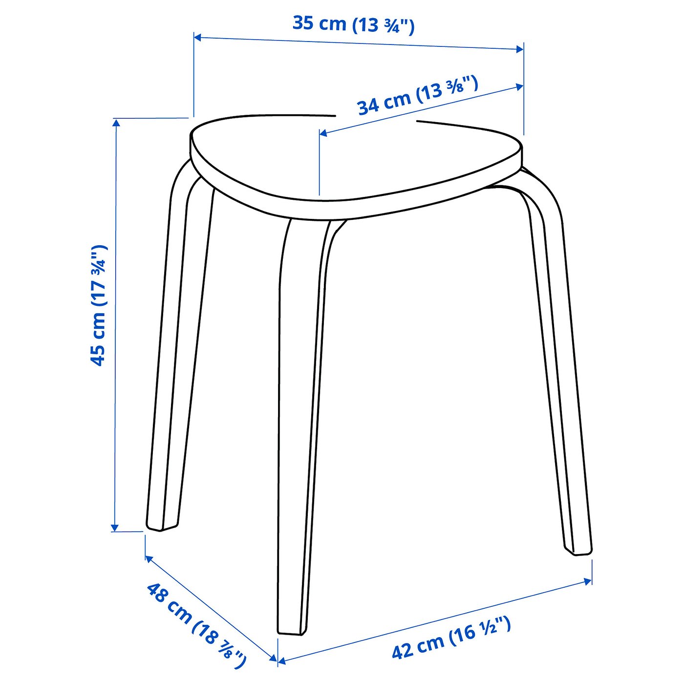 KYRRE シルレ スツール2台セット, バーチ - IKEA