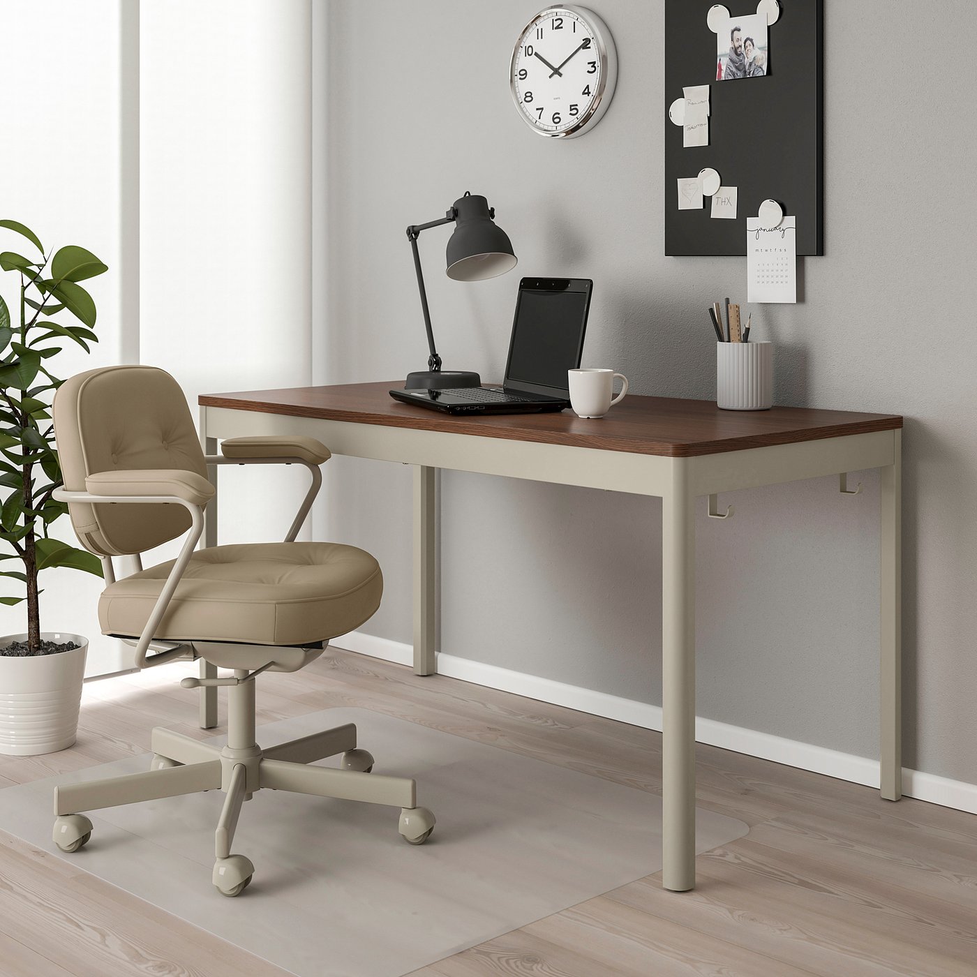 IDÅSEN イドーセン テーブル, ブラウン/ベージュ, 140x70x75 cm - IKEA