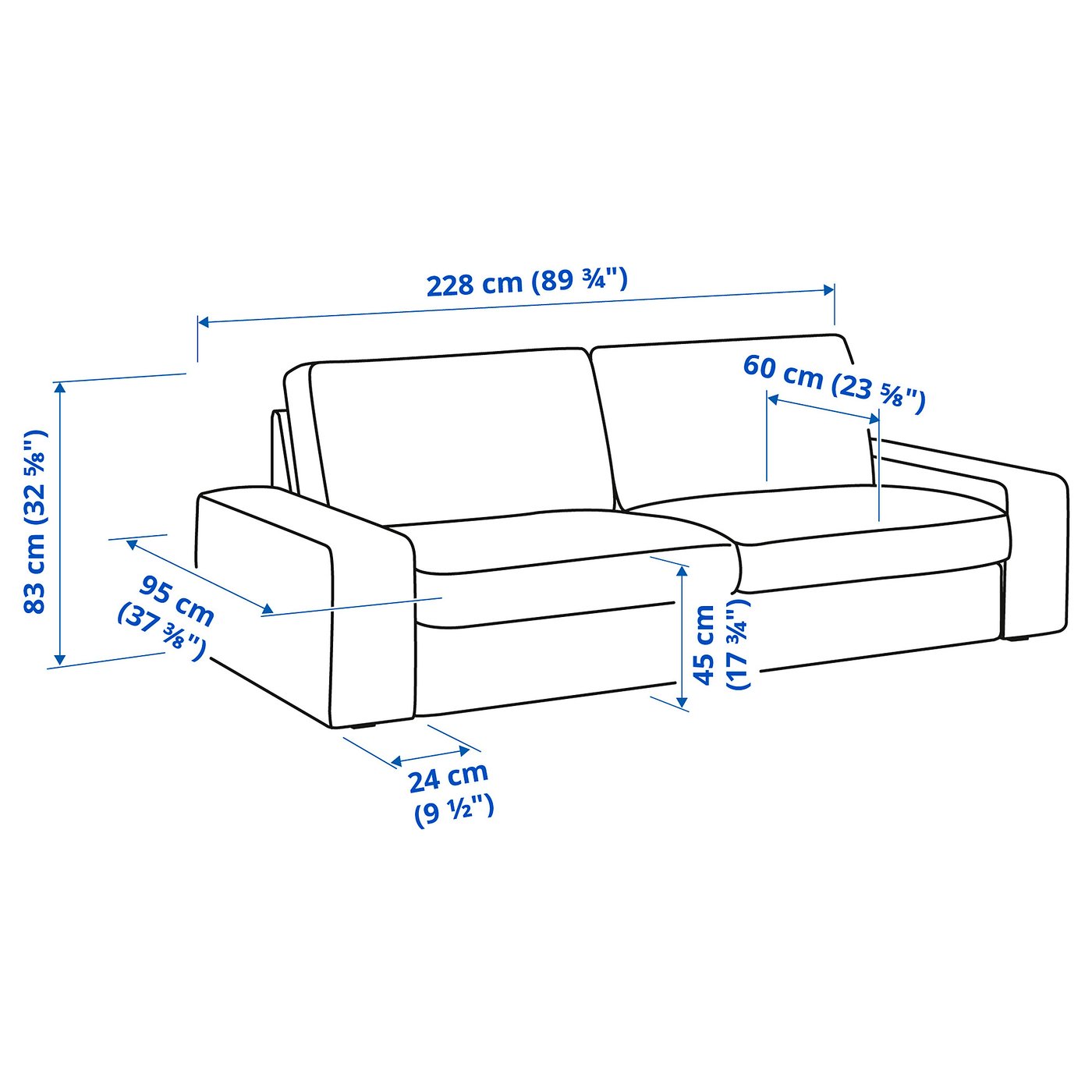 KIVIK シーヴィク 3人掛けソファ, トレースンド ライトベージュ - IKEA
