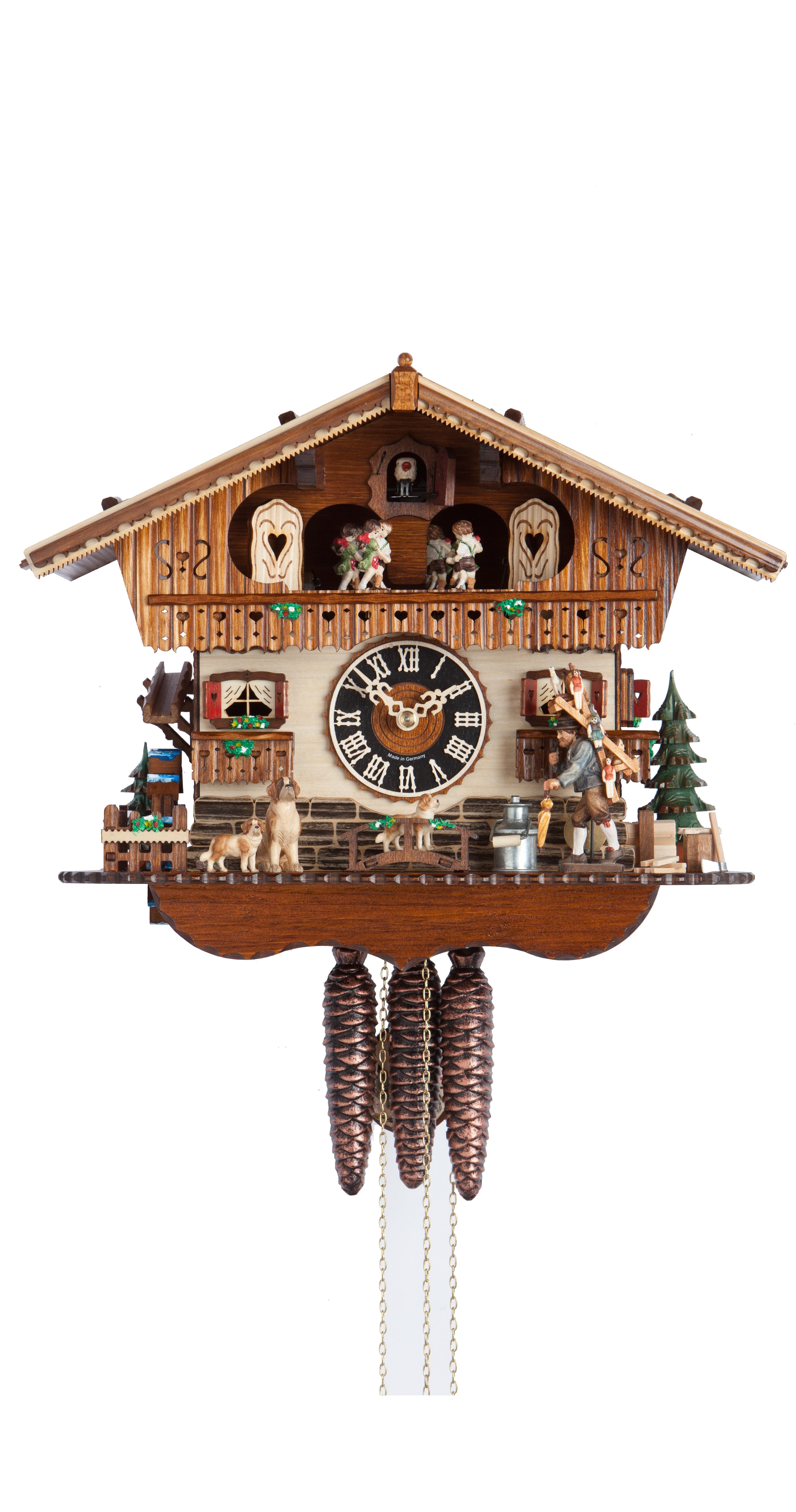 鳩時計 スイスの家 - 1日巻 メロディー付 - Nr. HO 6768T