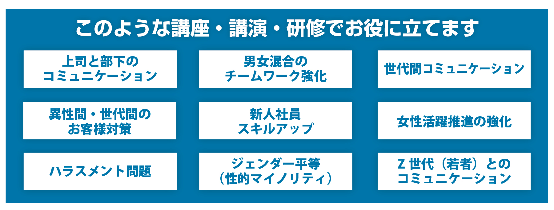 研修・講演・支援内容について｜ 佐藤律子 公式ホームページ