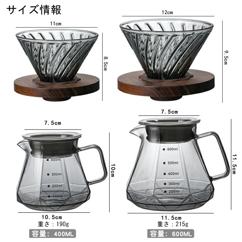 IwaiLoft コーヒーサーバー ガラスドリッパー セット コーヒーポット