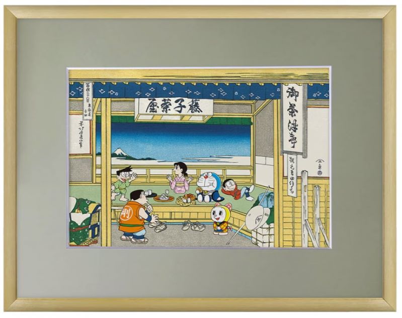 ドラえもんファミリーが葛飾北斎の名作「富嶽三十六景」の世界へ