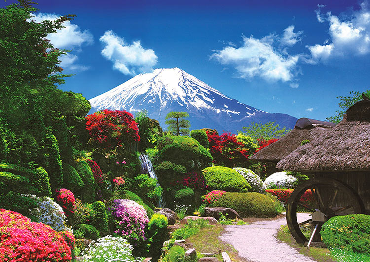 EPO-01-072 風景 花咲く忍野と富士山 108ピース ［CP-WH］ エポック社