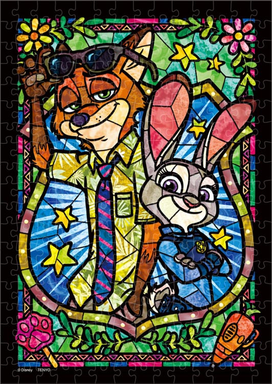 TEN-DSG266-973 ディズニー ジュディ＆ニック ステンドグラス