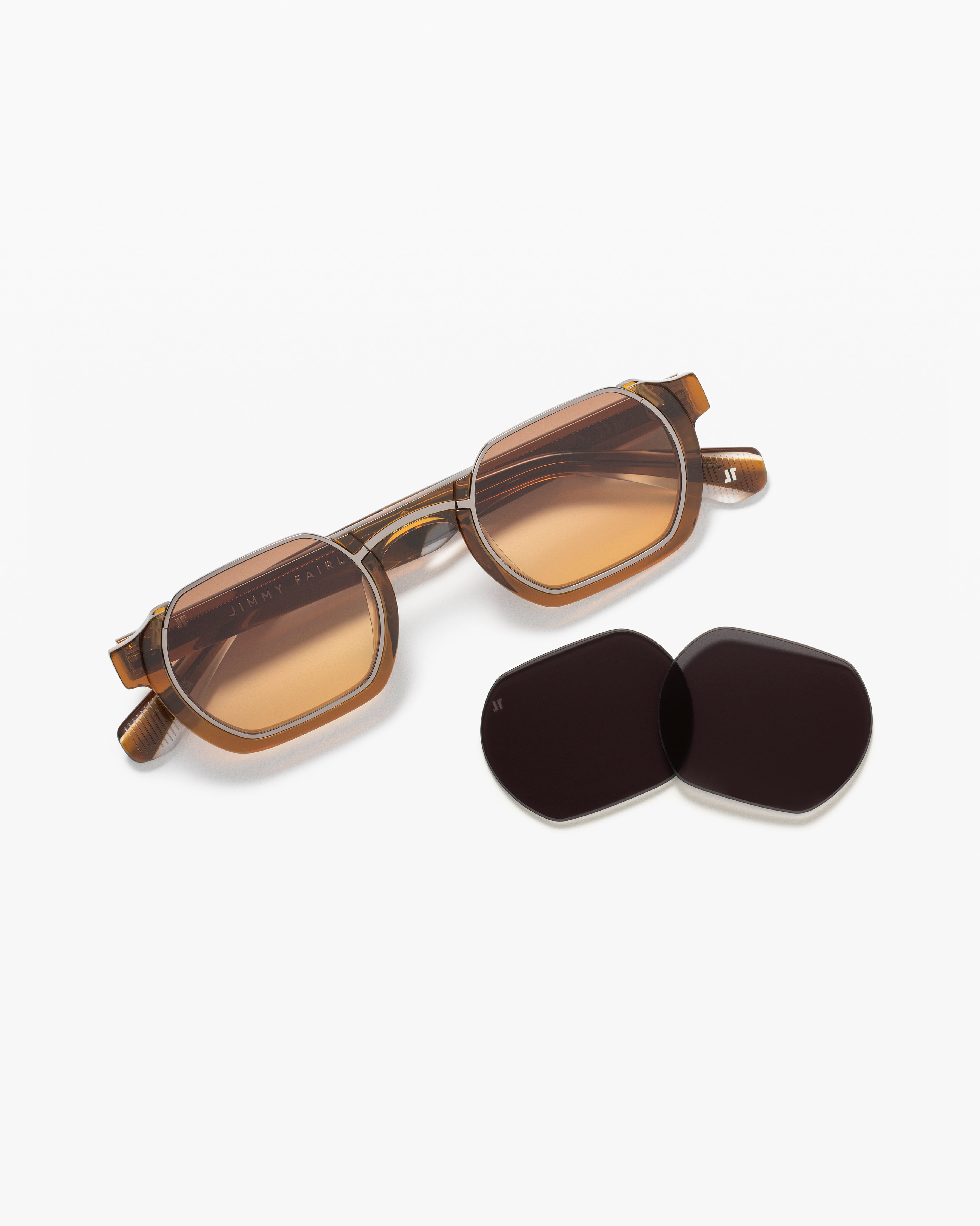 The Azio JF Colors Medium Men's Sunglasses in Brown | Jimmy Fairly US