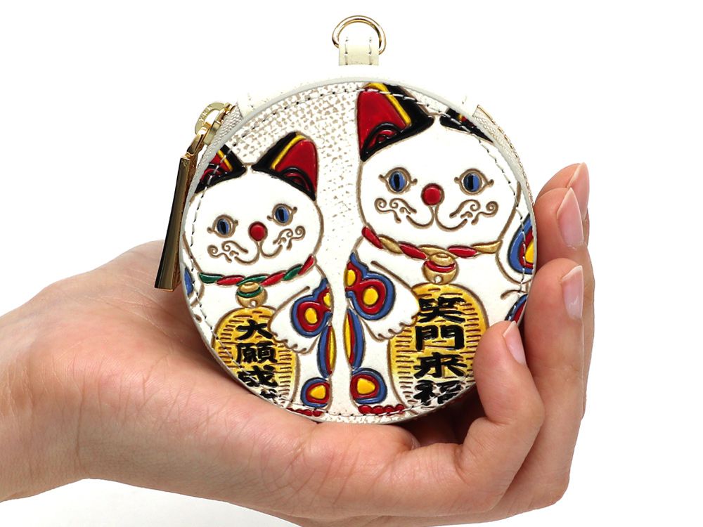 招き猫 マカロンポーチ［t］