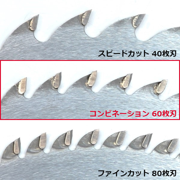 SawStop用超硬チップソー コンビネーション 60枚刃 255 x 2.8 x 2.0 x