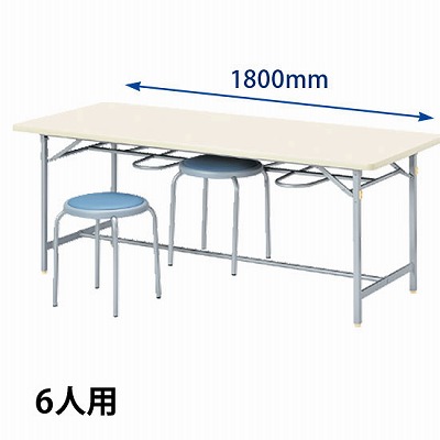 YZ-1875 生興 折りたたみ式6人用食堂テーブル ブラックフレームの通販