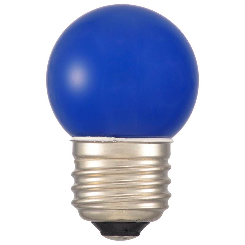 LEDミニボール球装飾用 G40/E26/1.4W/4lm/青色 [品番]06-4677｜株式
