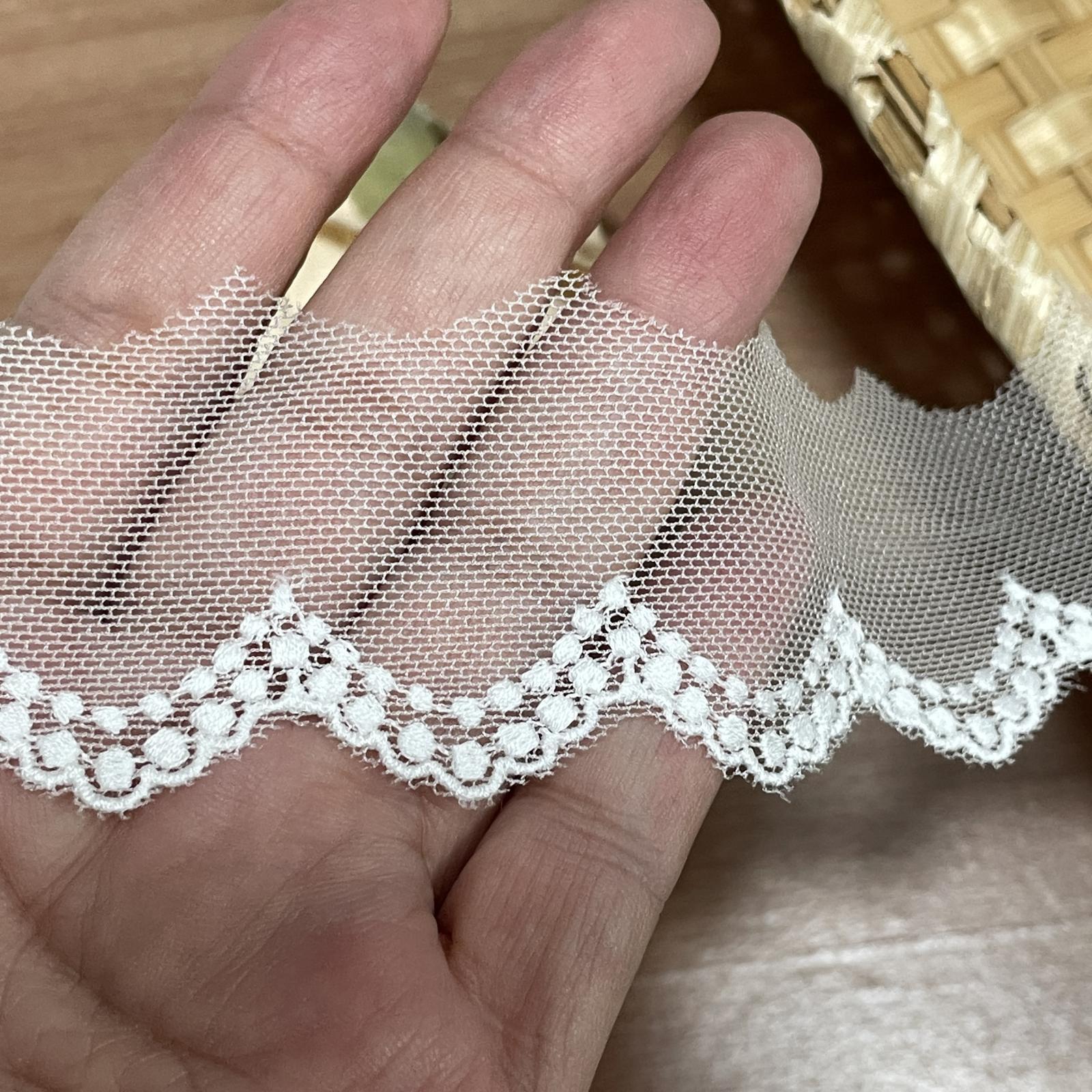 レースのお店 ななか ☆【高品質な日本製】チュールレース オフ