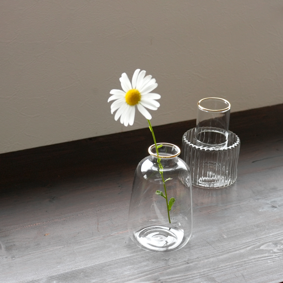 welms】Edge Las Vase ラスベース H110mm ガラス フラワーベース 花瓶