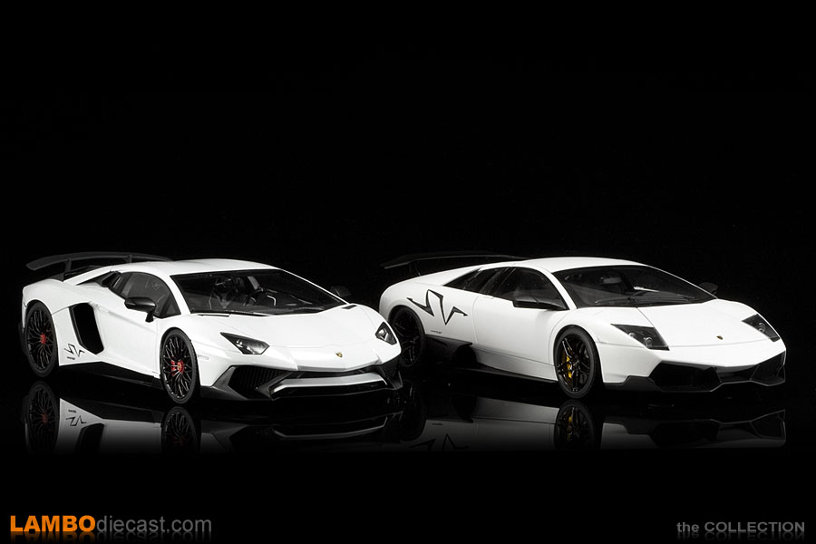 The 1/18 Lamborghini Aventador LP750-4 Superveloce from Kyosho, a