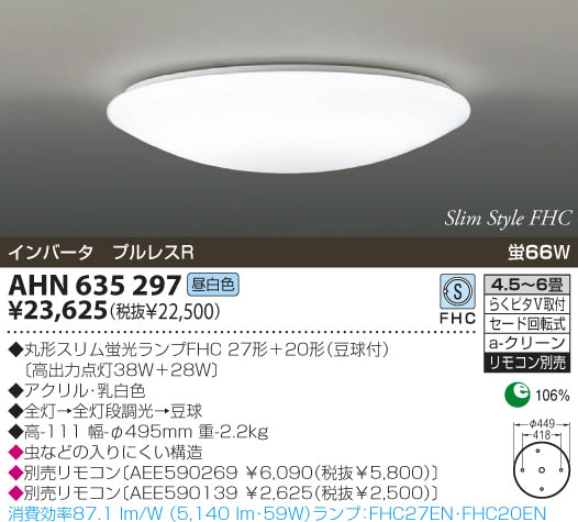 KOIZUMI 蛍光灯シーリング AHN635297 | 商品紹介 | 照明器具の通信販売
